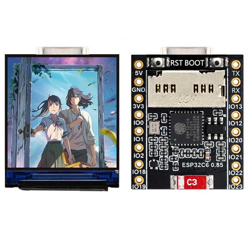 ESP32 C6 0.85 Inch 128X128 IPS - đánh giá và giá Esp32 C6