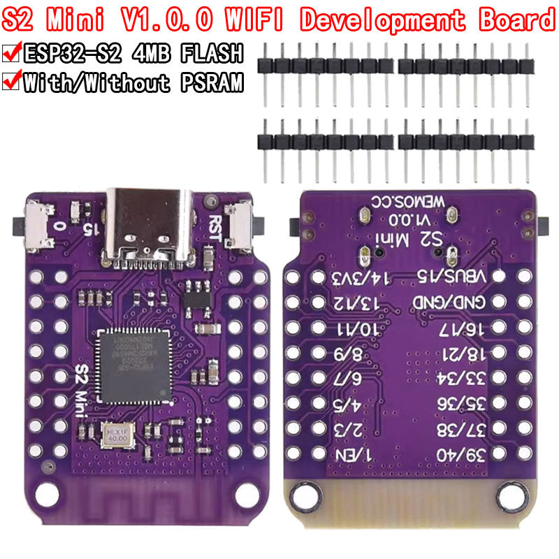 ESP32 S2 Mini V1.0.0 - LOLIN W - đánh giá và giá Esp32 S2