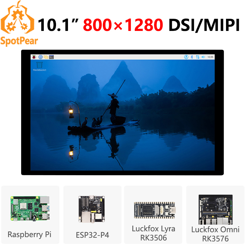 Raspberry Pi 10.1 inch LCD DSI - đánh giá và giá Esp32 P4