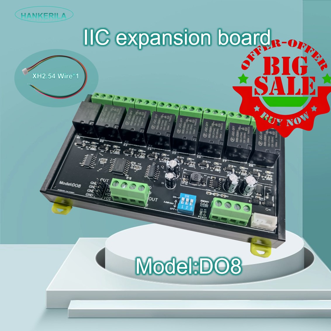 I2C extension Relay Board DO8  - đánh giá và giá Espressif Esp32