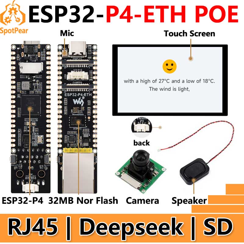 ESP32-P4-ETH RJ45 POE DSI/MIPI - đánh giá và giá Esp32 P4