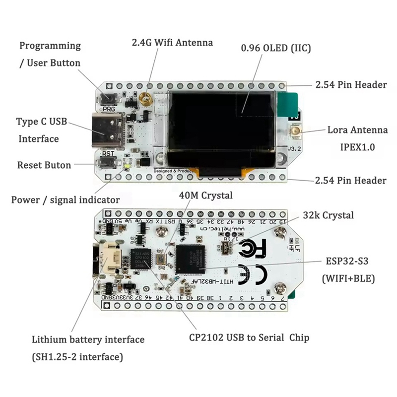 Heltec LoRa32 V3 863-928MHZ ES - đánh giá và giá Esp32