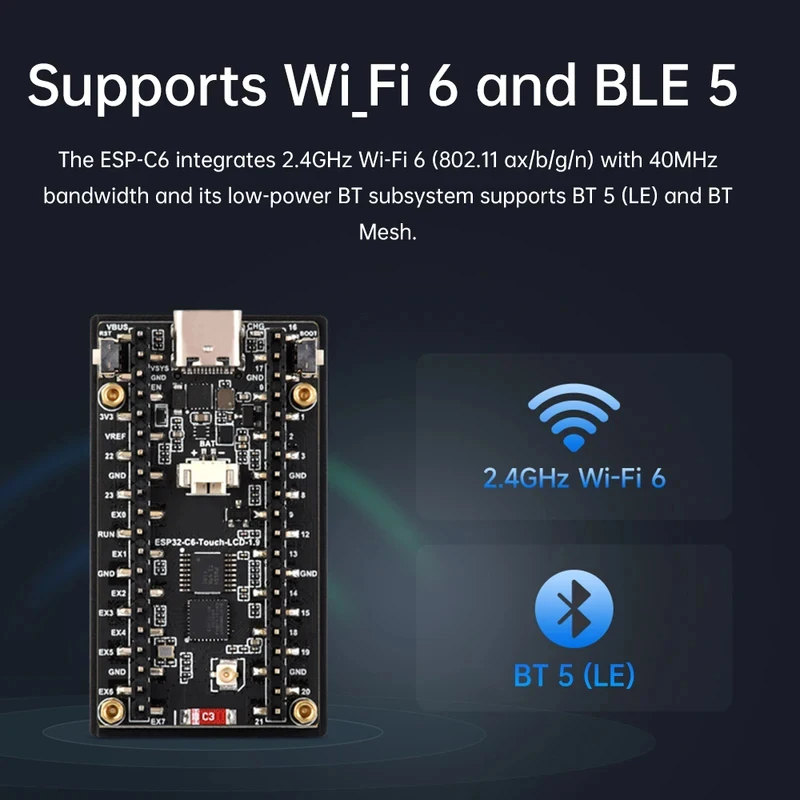 ESP32-C6 1.9-Inch LCD Screen D - đánh giá và giá Esp32 C6