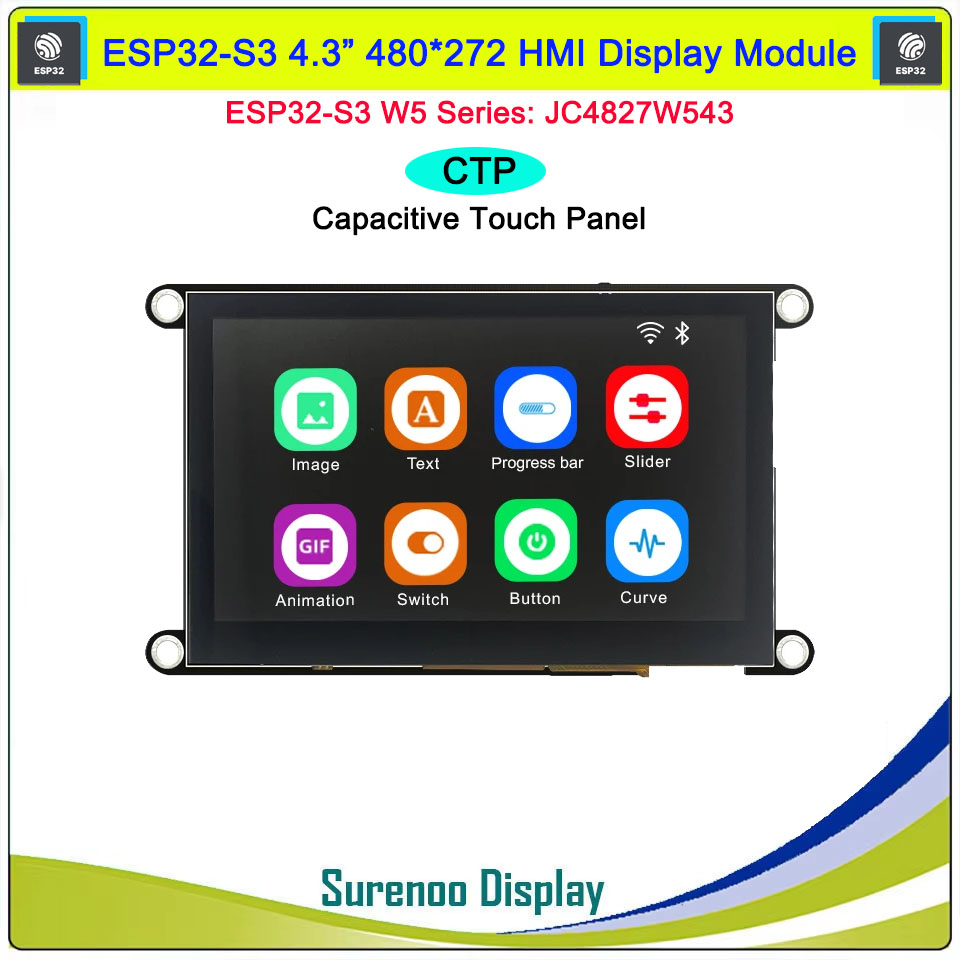Guition HMI W5 ESP32-S3-N4R8 J - đánh giá và giá Esp32 P4