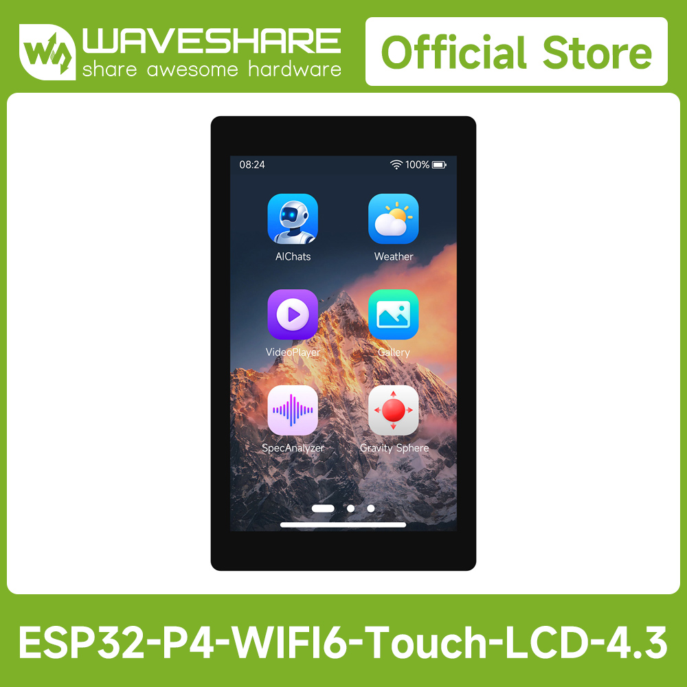 Waveshare ESP32-P4-WIFI6 4.3in - đánh giá và giá Esp32 P4