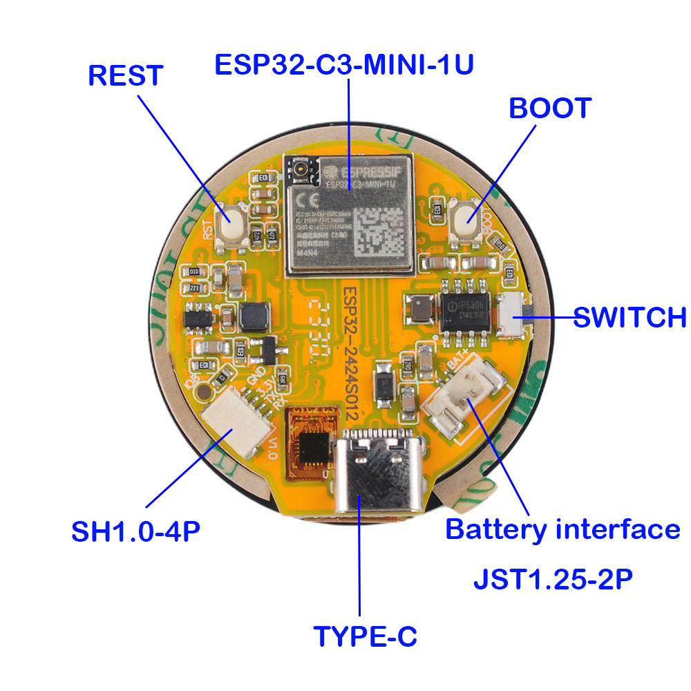 1.28 Inch ESP32 Display ESP32- - đánh giá và giá Esp32 C3