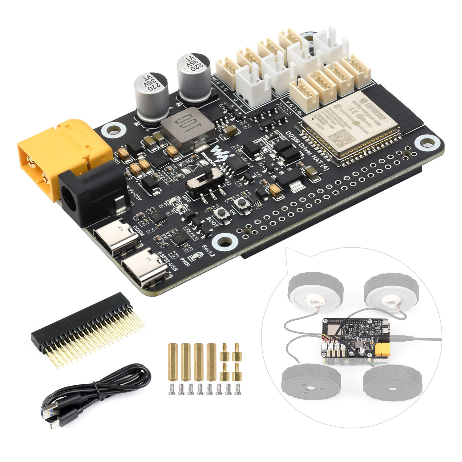 Waveshare Direct Drive Servo M - đánh giá và giá Esp32 Uart Module
